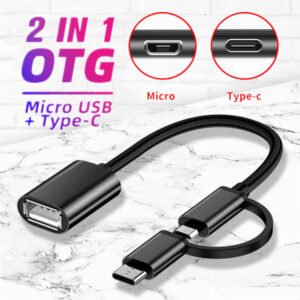 Adaptador Dos en Uno OTG line Type-C + Micro
